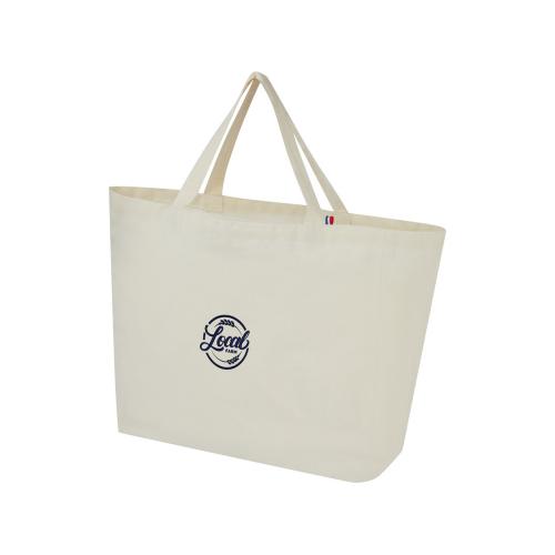 Переработанная эко-сумка Cannes плотностью 200 г/м2 вторичной переработки - Натуральный; - купить именные сувениры в Воронеже