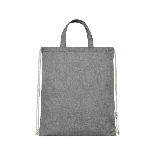 Pheebs 150 г/м² Aware™ рюкзак со шнурком из переработанных материалов - Черный; - купить необычные подарки в Воронеже