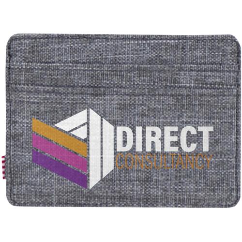 Herschel Charlie держатель для карт с RFID-защитой из переработанного материала - Серый яркий; - купить именные сувениры в Воронеже