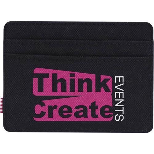 Herschel Charlie держатель для карт с RFID-защитой из переработанного материала - сплошной черный; - купить именные сувениры в Воронеже