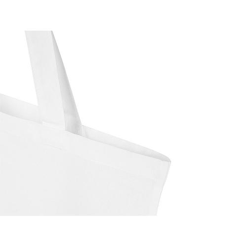 Мадрас Блэнд эко-сумка из переработанного хлопка GRS плотностью 140 г/м² объемом 7 л - Белый; - купить именные сувениры в Воронеже