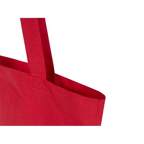 Мадрас Блэнд эко-сумка из переработанного хлопка GRS плотностью 140 г/м² объемом 7 л - Красный; - купить именные сувениры в Воронеже