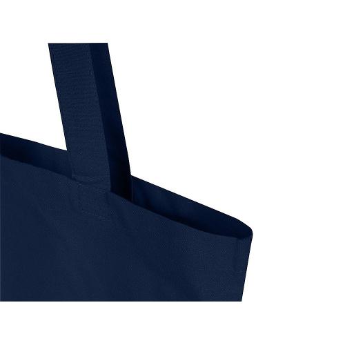 Мадрас Блэнд эко-сумка из переработанного хлопка GRS плотностью 140 г/м² объемом 7 л - Темно-синий; - купить именные сувениры в Воронеже