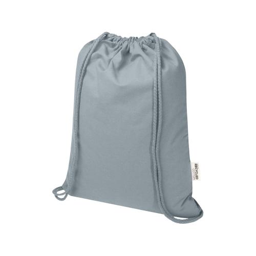 Oregon Blend сумка на шнурке из переработанного материала сертифицированного согласно GRS, плотностью 140 г/м², объемом 5 л - Серый