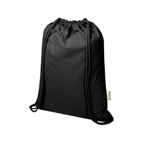 Oregon Blend сумка на шнурке из переработанного материала сертифицированного согласно GRS, плотностью 140 г/м², объемом 5 л - Черный