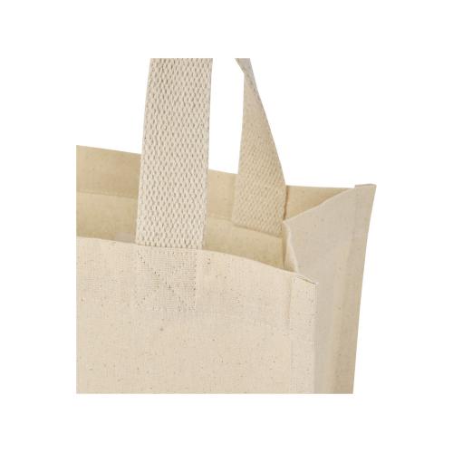 Мини эко-сумка Odessa с клинчиком, изготовленная из переработанного хлопка, сертифицированного согласно GRS, плотностью 220 г/м²; - купить подарки с логотипом в Воронеже