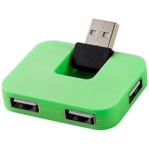 USB Hub Gaia на 4 порта, зеленый