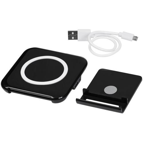 Беспроводная зарядка-подставка для смартфона Catena; - купить подарки с логотипом в Воронеже