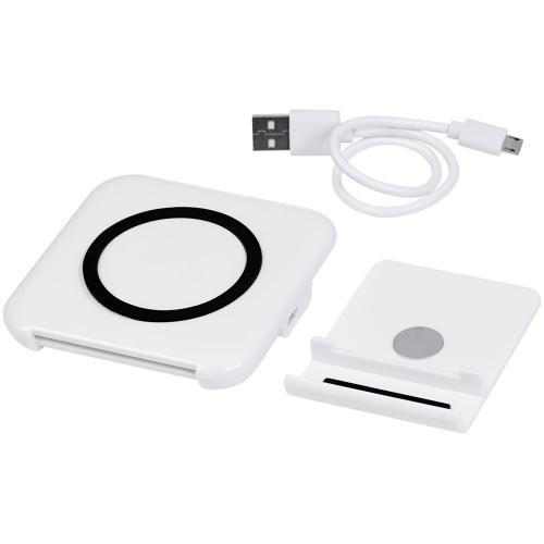 Беспроводная зарядка-подставка для смартфона Catena; - купить подарки с логотипом в Воронеже