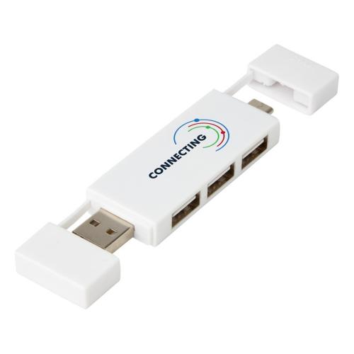 Mulan Двойной USB 2.0-хаб; - купить подарки с логотипом в Воронеже