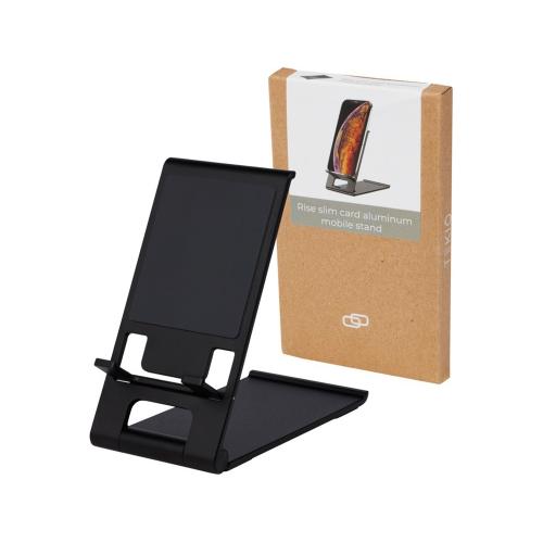 Тонкая алюминиевая подставка для телефона Rise; - купить подарки с логотипом в Воронеже