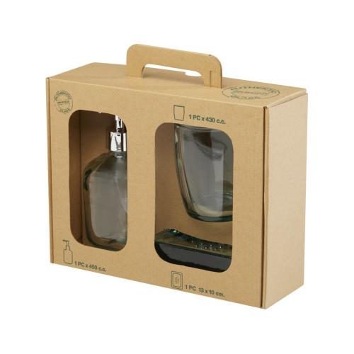 Jabony Набор для ванной, состоящий из 3 предметов из переработанного стекла; - купить именные сувениры в Воронеже