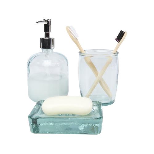 Jabony Набор для ванной, состоящий из 3 предметов из переработанного стекла; - купить необычные сувениры в Воронеже