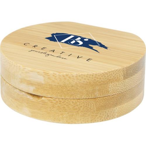 Карманное зеркало в бамбуковой раме Afrodit; - купить подарки с логотипом в Воронеже