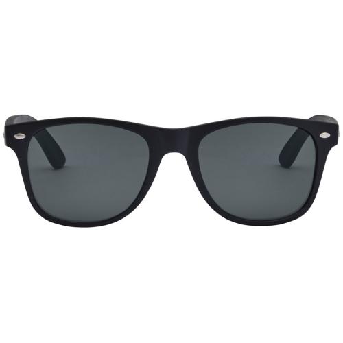 Бамбуковые солнцезащитные очки Arlo с черным покрытием - сплошной черный; - купить необычные подарки в Воронеже