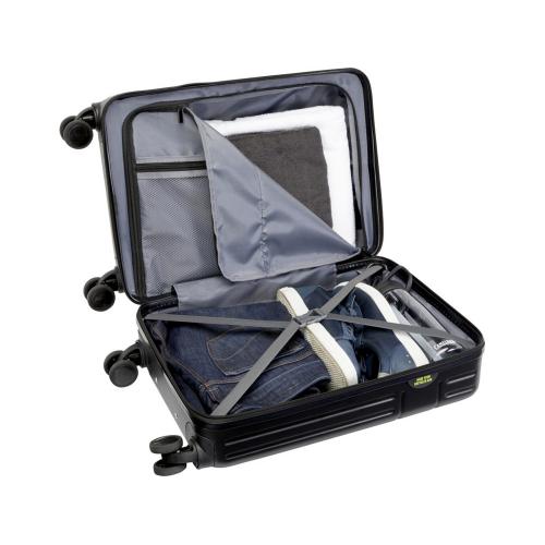 Чемодан на колесах Rover из материалов, переработанных согласно стандарту GRS; - купить подарки с логотипом в Воронеже