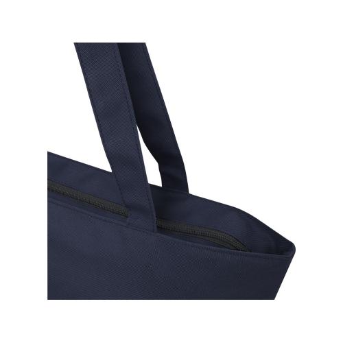 Panama эко-сумка на молнии из переработанных материалов по стандарту GRS объемом 20 л - Нейви; - купить именные сувениры в Воронеже