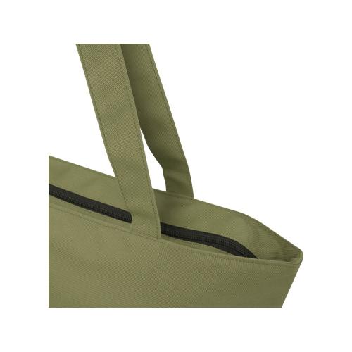 Panama эко-сумка на молнии из переработанных материалов по стандарту GRS объемом 20 л - Оливковый; - купить именные сувениры в Воронеже