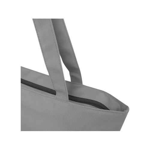 Panama эко-сумка на молнии из переработанных материалов по стандарту GRS объемом 20 л - Серый; - купить именные сувениры в Воронеже