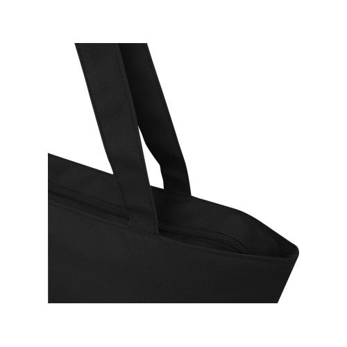 Panama эко-сумка на молнии из переработанных материалов по стандарту GRS объемом 20 л - Черный; - купить именные сувениры в Воронеже