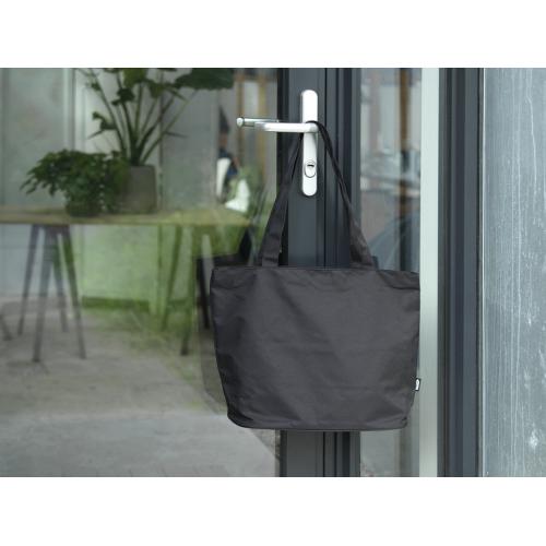 Panama эко-сумка на молнии из переработанных материалов по стандарту GRS объемом 20 л - Черный; - купить подарки с логотипом в Воронеже