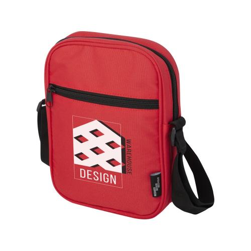 Byron сумка через плечо из переработанных материалов по стандарту GRS объемом 2 л - Красный; - купить подарки с логотипом в Воронеже