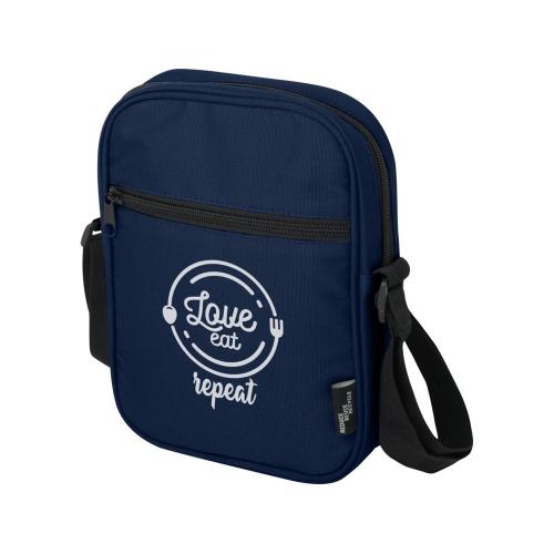 Byron сумка через плечо из переработанных материалов по стандарту GRS объемом 2 л - Нейви; - купить подарки с логотипом в Воронеже