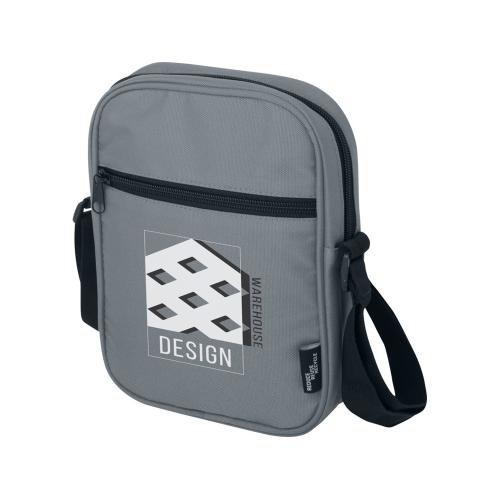 Byron сумка через плечо из переработанных материалов по стандарту GRS объемом 2 л - Серый; - купить подарки с логотипом в Воронеже