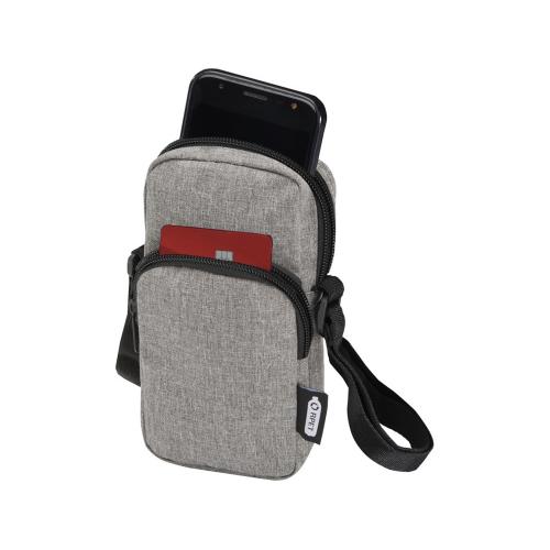 Сумка для телефона Ross из переработанного материала; - купить именные сувениры в Воронеже