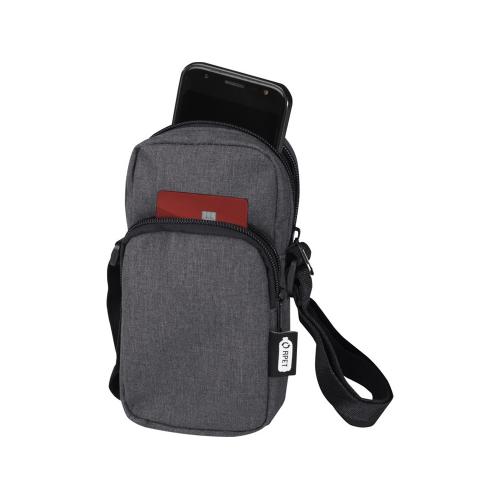 Сумка для телефона Ross из переработанного материала; - купить именные сувениры в Воронеже