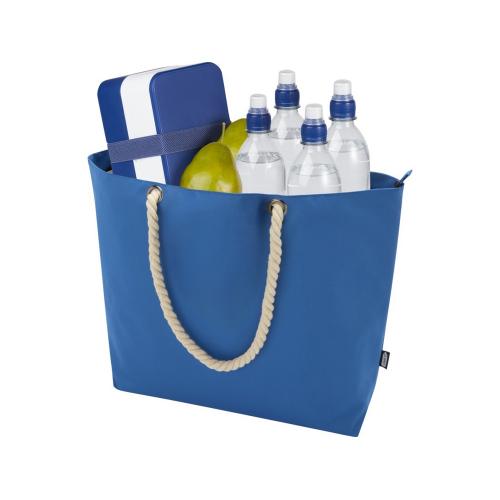 Panama пляжная эко-сумка-холодильник из переработанного материала, с ручками-шнурками 23L; - купить подарки с логотипом в Воронеже