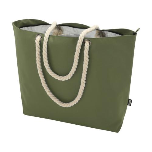 Panama пляжная эко-сумка-холодильник из переработанного материала, с ручками-шнурками 23L; - купить именные сувениры в Воронеже