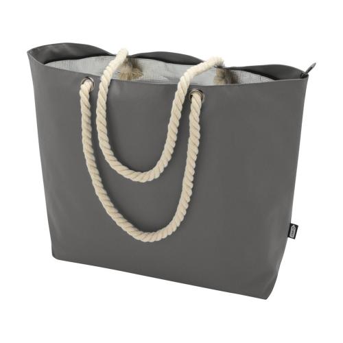 Panama пляжная эко-сумка-холодильник из переработанного материала, с ручками-шнурками 23L; - купить именные сувениры в Воронеже