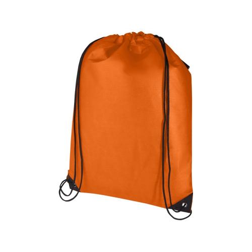 Рюкзак-мешок  на шнурке Evergreen из переработанного нетканого материала, оранжевый