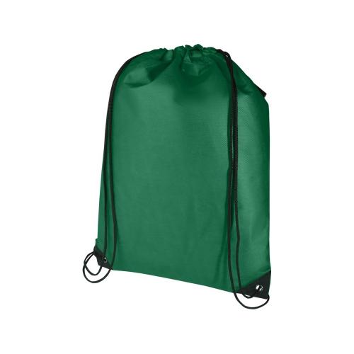 Рюкзак-мешок  на шнурке Evergreen из переработанного нетканого материала, зеленый