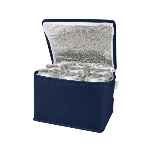 Spectrum нетканая сумка-холодильник, 4 л, на 6 банок, из переработанных материалов, синий navy