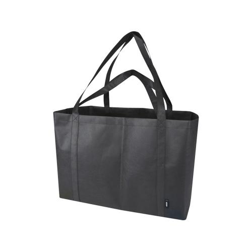 Jumbo эко-сумка очень большого размера из нетканого материала, объемом 65 л, сплошной черный