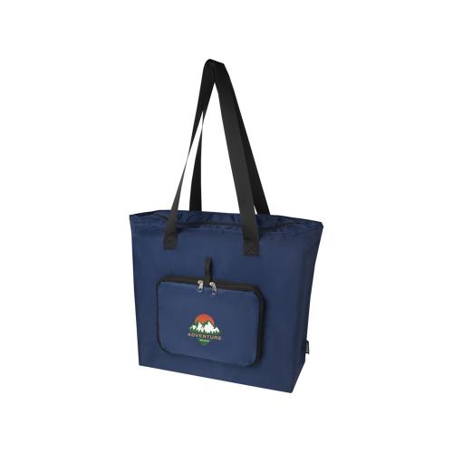 EcoFold Складная эко-сумка из RPET 16 л - Темно - синий; - купить именные сувениры в Воронеже