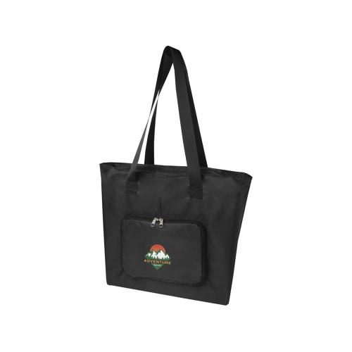 EcoFold Складная эко-сумка из RPET 16 л - сплошной черный; - купить именные сувениры в Воронеже