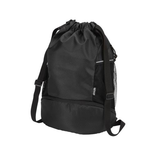 Nomad спортивная сумка из переработанного материала GRS с завязками и нижним отделением на 18 л, черный