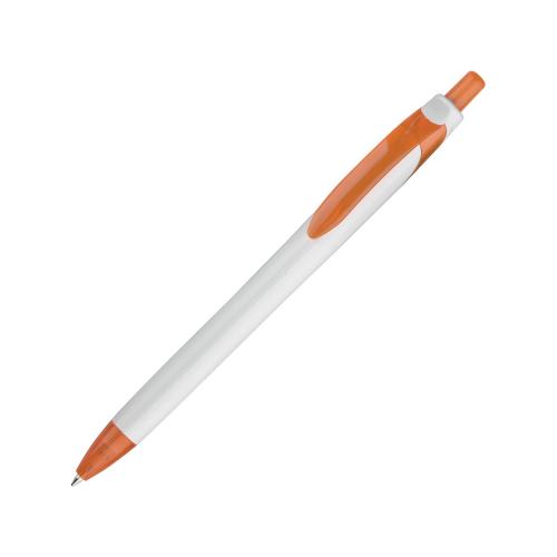 Ручка шариковая Каприз белый/оранжевый; - купить бизнесс-сувениры в Воронеже