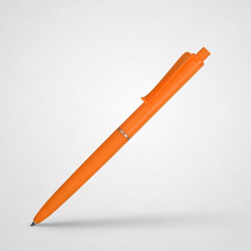 Ручка пластиковая soft-touch шариковая Plane, оранжевый
