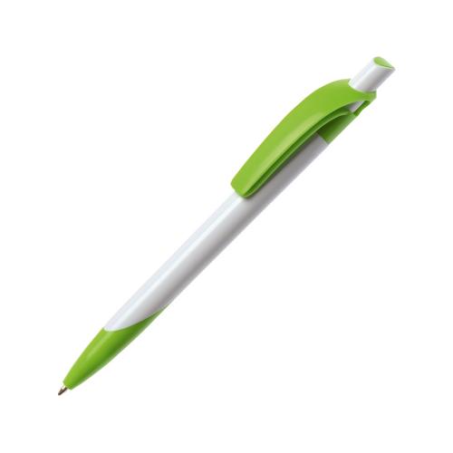 Ручка шариковая Тироль, белый/зеленое яблоко