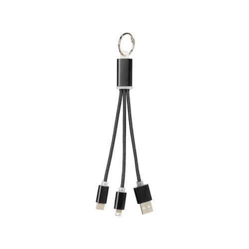 Кабель для зарядки Metal 3-в-1 с брелоком; - купить именные сувениры в Воронеже