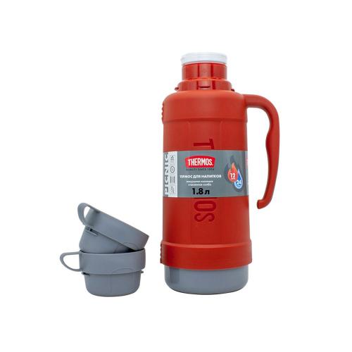 Термос со стеклянной колбой тм THERMOS PICNIC 40 Series Red 1; - купить именные сувениры в Воронеже
