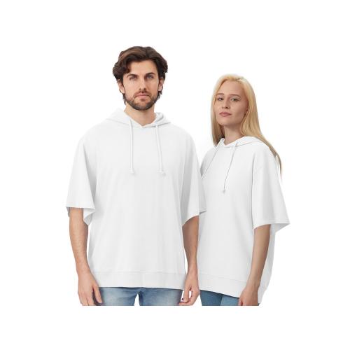 Худи оверсайз с коротким рукавом Warsaw унисекс, белый