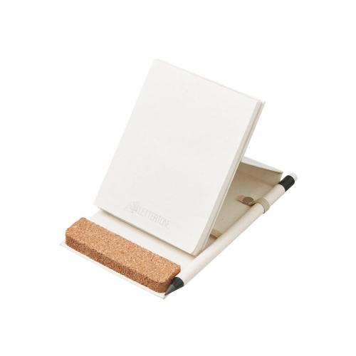 Блокнот с подставкой для телефона из пробки Milky S; - купить необычные сувениры в Воронеже