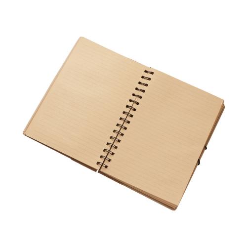 Крафтовый блокнот А5 в твердой обложке Saharan Cypress, 80 листов 70 гр/м2 бумаги; - купить подарки с логотипом в Воронеже