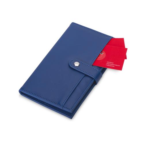 Блокнот-кошелек с сменным блоком А6 Wall Street, 64 листа, синий