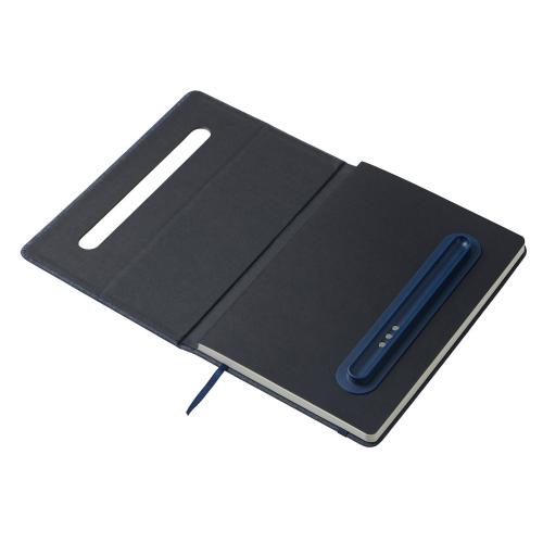 Набор блокнот А5 с магнитным держателем для ручки и подставкой для телефона и металлической шариковой ручкой NotaBene; - купить подарки с логотипом в Воронеже